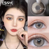 Popxstar  1 Pair High Quality Color Contact Lenses with Diopter Myopia Eyes graduated color Beauty Pupil Makeup Yearly