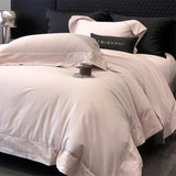 Popxstar  1000TC Egyptian Cotton Brushed Autumn Winter Luxury Embroidery Bedding Set Duvet Cover Flat/Fitted Bed Sheet Pillowcases 4Pcs