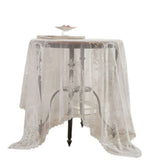 Popxstar  Modern Minimalist Lace Tablecloth Decorative Cover Cloth Napkins Tea Table Village White Jacquard Photo Background Cloth