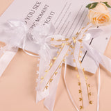 Popxstar 10/20Pcs White Wedding Car Ribbon Bows Gifts Wrap Boxes Bowknot Valentines Day Birthday Wedding Party Decorations Photo Props