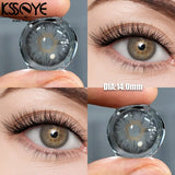 Popxstar  2Pcs Best Selling Contacts Colored Lenses Myopia Degree -0.00 to -8.00 Blue Green Grey Series Soft Lens EyeBeauty Pupil