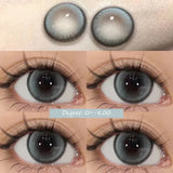 Popxstar 1 Pair Blue&Green Lenses Colored Eyeglass Lenses Bright Beauty Pupils Eye Color Lenses Myopia With Diopter Fashion Lens