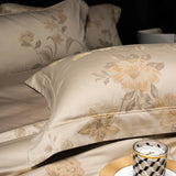 Popxstar  Premium 1000TC Egyptian Cotton Yarn-dyed Jacquard Luxury Bedding Set Duvet Cover Flat/Fitted Bed Sheet Pillowcases 4Pcs