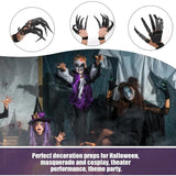 Popxstar Halloween Articulated Fingers Scary Fake Fingers Skeleton Hand Cosplay Finger Glove Realistic Horror Ghost Claw Prop Party Decor