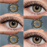 1 Pairs Contact Lenses High Quality Brown Cosmetics for Party Colorful Contacts Lens Yearly Use Natural Soft Pupil
