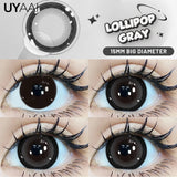 Popxstar 15mm Big Diameter Black Lenses 14.5mm Lenses  Colored Contact Lenses for Eyes Big Eye Lenses Natural Look Lenses