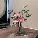 Popxstar Creative Photo Frame Vase Art Acrylic Hydroponic Flower Arrangement Device Transparent Vase Living Room Desktop Home Decoration