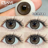 Popxstar  2Pcs Korea Colored Contact Lenses Diameter 14.5mm Prescription Myopia Degree-0.00to-8.00Makeup Soft Lens Eye Beauty Pupil