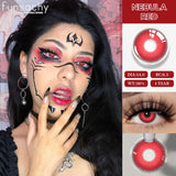 Popxstar  Cosplay Vampire Red Contact Lenses Anime Cosplay Halloween Lenses Cosmetic Colorful Multicontacts White Black Softlens