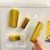 Popxstar Gold Bar Refrigerator Magnet Personality Creative Creation Interesting 2024 New Beer Bottle Opener Opener Refrigerator Magnet