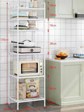 Popxstar 6/5/4/3 Layers Storage Shelves Household Trolley Standing Rack Home Bathroom Pantry Organization and Kitchen Storage Accessories
