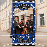 Popxstar 1PC 2025 Graduation Photo Booth Prop Frame Banner for Class of 2025 Graduate Party Shooting Photo Background Prop Decor Supplies
