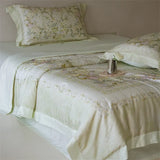 Luxury 100% Lyocell Floral Pattern Summer Blanket Set or 1Pcs Natural Eucalypthus Fabric Cooling Quilt Silk Filling Comforter