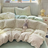 Popxstar  New cloud cotton lace summer quilt four-piece summer cool quilt single thin dormitory air conditioner quilt