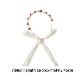 Popxstar 1pcs Elegant Bridal Girls Headband Imitated Pearl Hair Headdress Flower Wreath Bride Garland Head Hoop Wedding Headbands Fashion