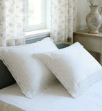 Farmhouse Decor Pillowcase , Romantic Lace Ruffle Skirt Decorative Pillow Cover ,Cotton Throw Pillow Covers for Sofa, Bed, Couch