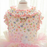Pet Supplies Cute Puppy Floral Vest Breathable Soft Cat Cake Skirt Thin Design Pet Princess Dress For Dogs and Cats