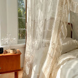 Summer Princess Palace Mosquito Net without Frame Romantic Three-door Lace Bed Curtain Home Decor
