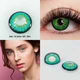Popxstar 14.5mm Lens With Dioptric Myopia Colored Contact Lenses For Big Eyes Green Blue Red Purple Brown Pupil Degree Color Lens