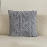 Popxstar  Solid color Shu cotton lint sofa throw pillow Modern simple living room sofa pillow Model room decorative bedside cushion