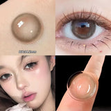 Popxstar 2pair/pcs Natural Lenses Contact Lenses for Eyes Beauty 10 Tone Natural Pupil Eye Color lens Yearly Use 14.2/14.5mm
