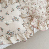Popxstar INS Ruffle Edge Gauze 100% Cotton Princess Pillow Case 30X50 48X74cm Breathable Pillowcase Decorative for Home Bedding Bedroom
