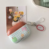 Popxstar  korea lovely green apple bow plaid for airpods 4 2024 earphone case for airpods 1 2 3 pro 2 soft silicone protection cover coque