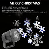 Popxstar LED USB Snowflake Projector Holiday Lights Christmas Projection Outdoor Lamp Snow Spotlight for New Year Party