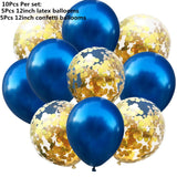 Popxstar  10pcs/lot Red Pink Gold Confetti Latex Balloons Birthday Party ation Kids Adult Metallic Balloon Helium Ball Wedding party Decor