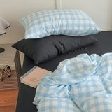 Popxstar  Ins Nordic Bedding Set Simple Style Striped Duvet Cover Set Soft Flat Sheet Single Twin Size Double Bed Sheet Set For Bedroom