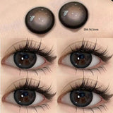 2pcs Contact Lenses Natural Brown Eyes Lenses with Big Pupil  Black beauty Make-up Lenses Annual Medical Contact Lenses
