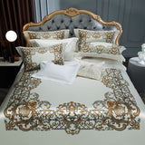 Popxstar  Premium 1000TC Egyptian Cotton Luxury Bedding Set Boho Style Digital Printing Duvet Cover Flat/Fitted Bed Sheet Pillowcases 4Pcs