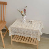 popxstar Lace Tablecloth White Bedside Row Frame Coffee Table With Cover Cloth Small Fresh Square Stall Tablecloth White Tablecloth