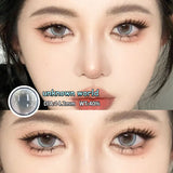 Popxstar  2Pcs New Colored Contact Lenses with Myopia Degree Grade 0.00- 8.00 Grey Purple Lentillas Eye Beauty Pupilentes Soft Lens