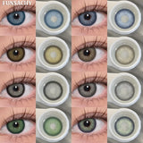 Popxstar  2PCS Natural Brown Gray Lenses for Eyes Blue Lenses Beautiful Pupil Korean Fashion Color Round Lens Yearly Cosmetics