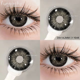 Popxstar  1 pair Colorcon Contact Lenses for Eyes Black Lenses Beautiful Cosmetic Pupil Blue Lenses Big Eyes Contacts Lens Yearly