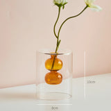 Popxstar Nordic Modern Double Wall Vase Creative Hydroponic Transparent Glass Vase Living Room Desktop Decor Art Ornament Home Decor