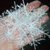 Popxstar 30/60/90pcs Christmas White Snowflake Ornament Navidad Home Hanging Pendant Christmas Tree Decoration Winter Xmas Party Supplies