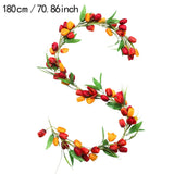 Popxstar  Artificial Tulip Garland Fake Flowers Spring Home Decor Wedding Party Hanging Vine Floral Wreath Silk Flower Wall Arrangement