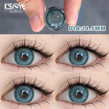 Popxstar  1 Pair Green Contact Lenses with Diopter Myopia Eyes Natural High Quality Blue Contacts Lens Korean Lenses Yearly Green