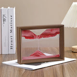Wooden Frame 3D Sandscape Moving Sand Art Picture Quicksand Hourglass Craft Square Flowing Sand Painting Office Home Decor Gifts