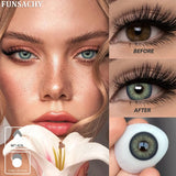 1 Pair Colored Contact Lenses for Eyes Blue Pupil Beautiful Eye Contacts Natural Soft Brown Gray Lenses Yearly Cosmetic