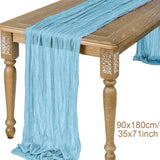 Popxstar Semi-Sheer Gauze Table Runner Sage Cheesecloth Table Setting Dining  Vintage Wedding Decoration Banquets Arches Retro Boho Decor