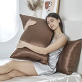 Popxstar 100% Natural Mulberry Silk Pillowcase Luxury 6A 25 Momme Pillow Cases for Hair and Skin With Hidden Zipper Pillow Cover