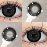 Popxstar 1 Pair Big Eye Korean Lenses Colored Contact Lenses with Degree Myopia Lenses Green Lenses Black Lenses Prescription