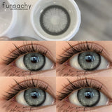 Popxstar  Natural Brown Contact Lense for Eyes Colorcon Blue Lenses Beautiful Gray Pupils Cosmetics Yearly Soft Eyes Contact Lens