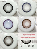 Popxstar 2PCS/Pair Big Lenses Pearl Series Color Contact Lenses For Eyes Blue Purple Pink Black Gray Beauty Pupils 14.5mm Lenses