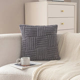 Popxstar  Solid color Shu cotton lint sofa throw pillow Modern simple living room sofa pillow Model room decorative bedside cushion
