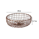 Retro ironwork metal storage basket vegetable fruit snack kitchen living room household