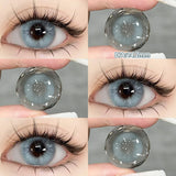Popxstar  -1 pair New Purple Halloween Colored Contact Lenses Beauty Myopia Lens for Eyes Fashion Big Eye Lenses Natural Blue Lenes